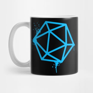 D20 Dice Sky Blue Tabletop RPG Gaming Mug